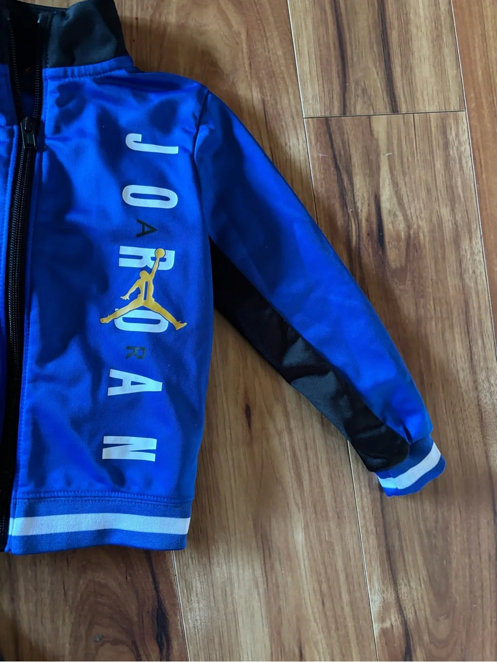 0-1 Jordan Royal Blue and Black Kids Track Set with Yellow Jump-man